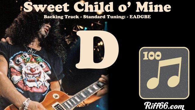 100 BPM Sweet Child o' Mine - Guns n' Roses - Backing Track смотреть онлайн
