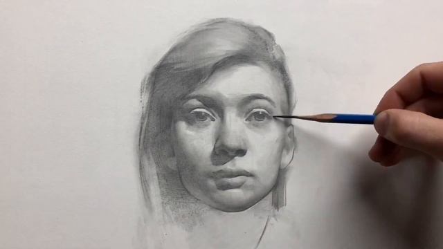 A portrait drawing time lapse... смотреть онлайн