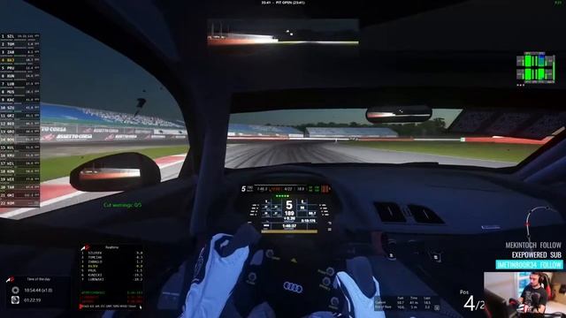 Assetto Corsa - DTM Trophy - Silverstone | FULL RACE POV | Audi R8 GT4 смотреть онлайн