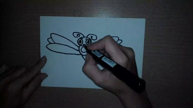 Как нарисовать стрекозу - How to draw a dragonfly - 如何画蜻蜓 Как нарисовать милые рисунки смотреть онлайн