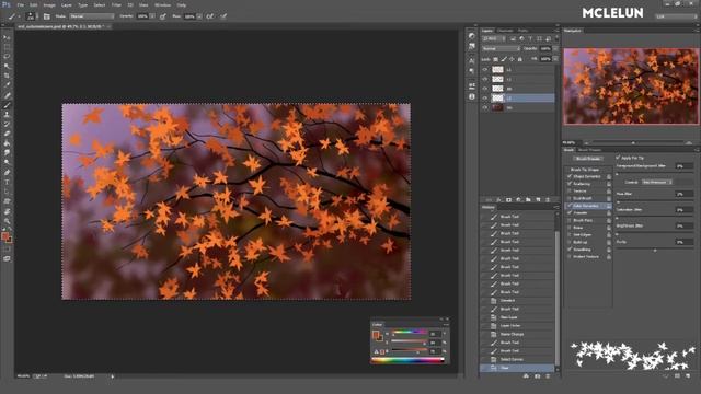 Photoshop Autumn Leaves Painting смотреть онлайн