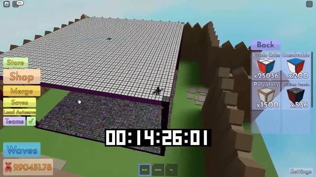 30 MINUTES BUILD VS X500 DIFFICULTY TOY BREAKER WAVE 20 TANK in Toy SoldierZ (Roblox) смотреть онлайн