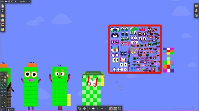 Numberblock Puzzle Tetris Game SMR SPACE - Number Halves 41.5 to 45.5 | The Floor is LAVA by Algodo смотреть онлайн