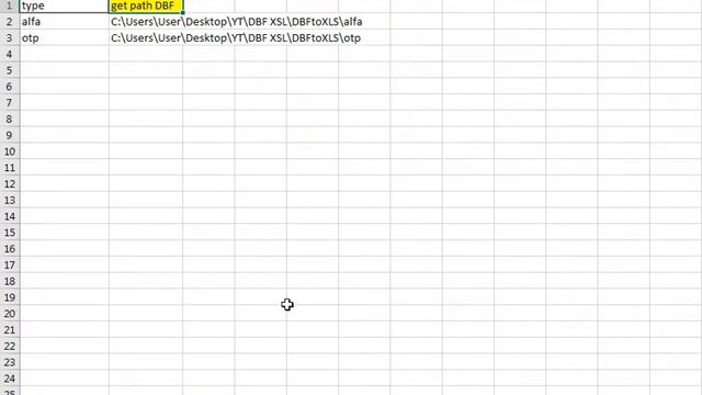 DBF to XLS (Excel sheet) смотреть онлайн