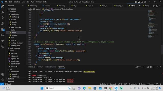 2023 | Ultimate React JS Course | Adding Login Component to iNotebook | part 2 смотреть онлайн