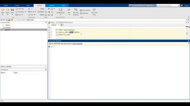 MATLAB CCDF calculation for PAPR смотреть онлайн