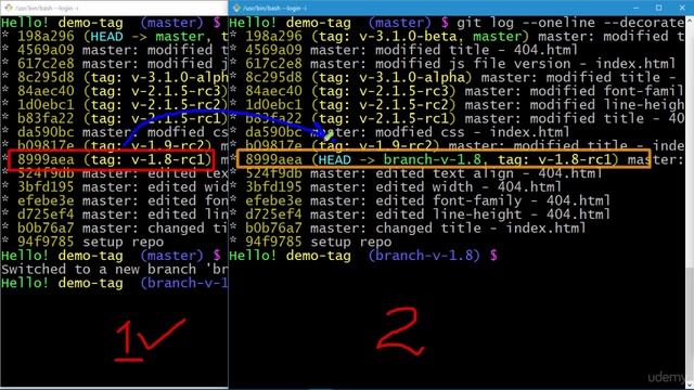 100 Git Tagging Checking out tags Lab смотреть онлайн