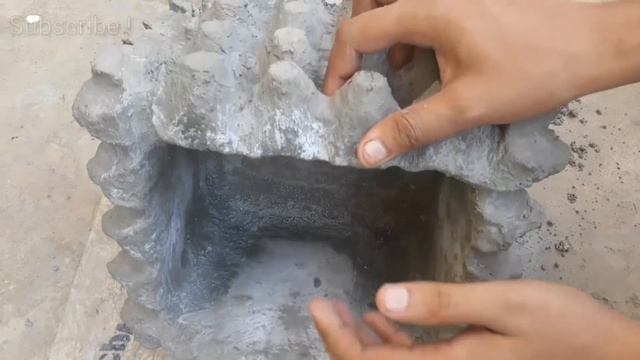 DIY cement pot making at home || cement craft ideas || flower pot || cement ideas for garden смотреть онлайн
