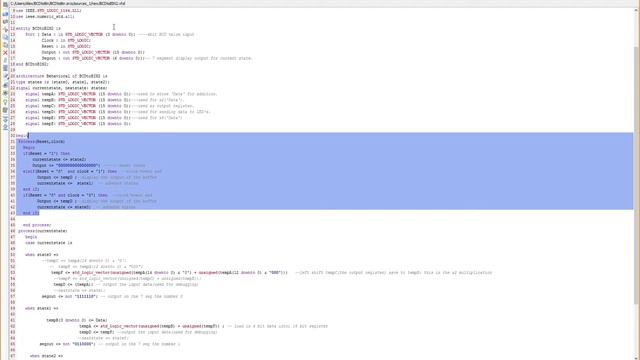 Better input Scheme for a BCD to Binary buffer. VHDL смотреть онлайн