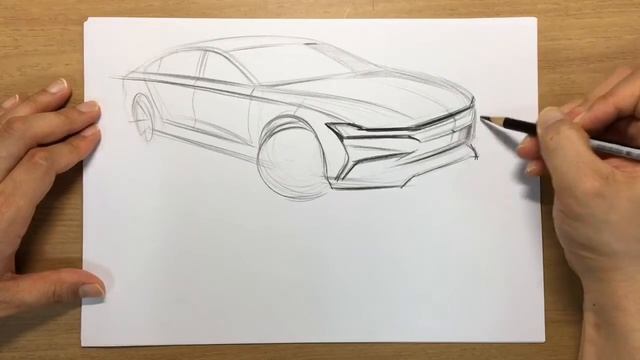 [013] car design sketch - sports sedan смотреть онлайн