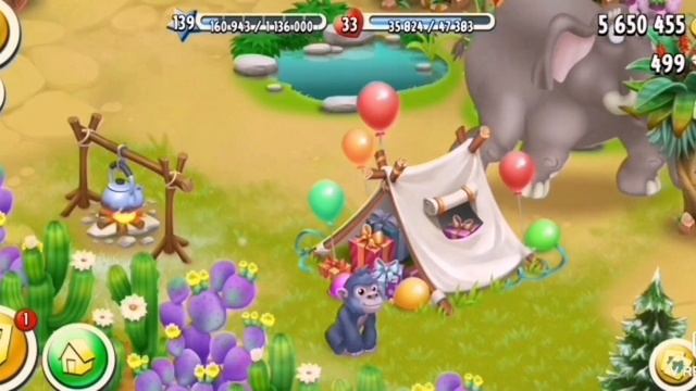 #HayDay Заповедник Новое животное ? детеныш гориллы?