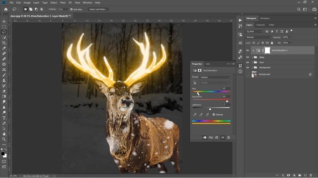 Glow Effect Photoshop - Tutorial | Fire Glowing Effect