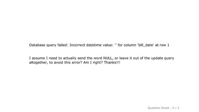 MySQL : How to store NULL values in datetime fields in MySQL? смотреть онлайн
