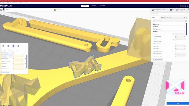 How to change infill percent and pattern on the SAME model in CURA for 3D printing смотреть онлайн