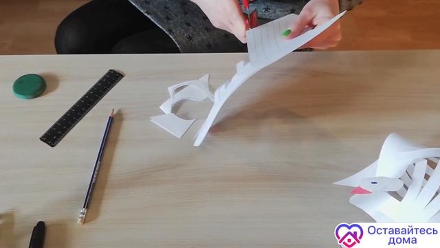 Сказочная птица-лебедь из бумаги | Мастер-класс смотреть онлайн