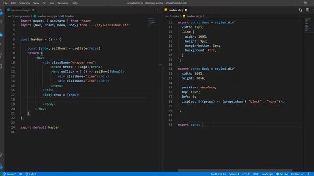 Stunning Navbar built using react & styled-components | Source code included смотреть онлайн