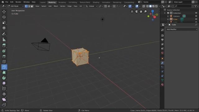 Нож (Knife Tool) | Основы Blender 2.80 смотреть онлайн