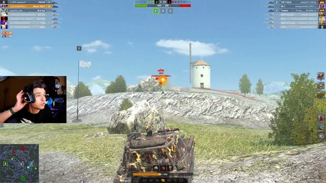СТРИМЕР ГЕНИЙ ТАНКОВАНИЯ И УРОНА ОСВАИВАЕТ НОВУЮ ПТ-САУ ● WoT Blitz смотреть онлайн