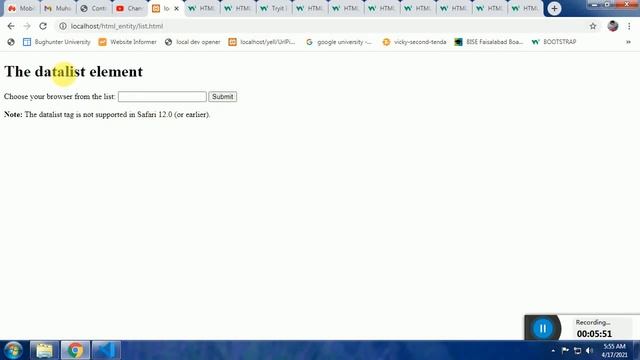 How to Use LIST Attribute HTML - What is LIST Attribute in HTML смотреть онлайн