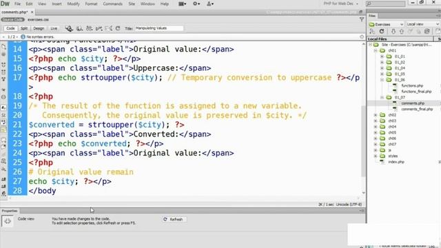 Adding comments to PHP scripts смотреть онлайн