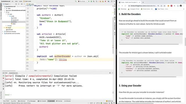Part 5 - Json Encoding With Circe - Encoders for Custom Types смотреть онлайн