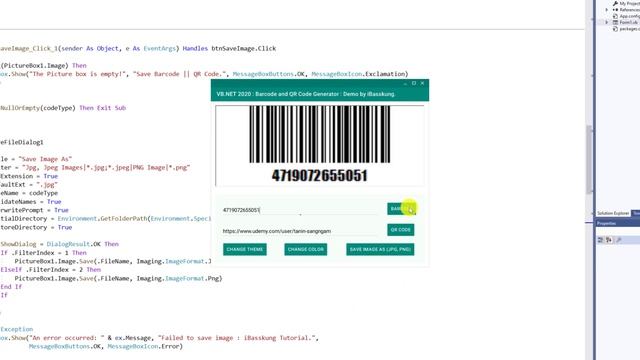 VB.NET Barcode and QR Code Generator (Demonstration Video) смотреть онлайн