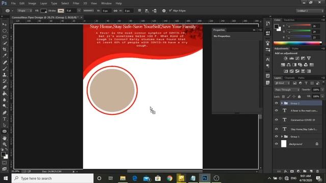 CORONA VIRUS FLYER DESIGN - Photoshop Tutorial