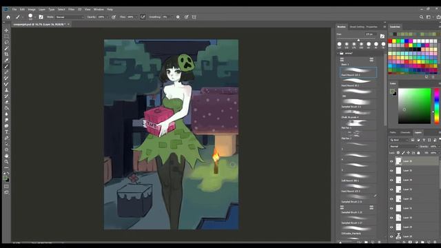 DECO 01 V2 Pen review AND creepy creeper girl time-lapse! смотреть онлайн