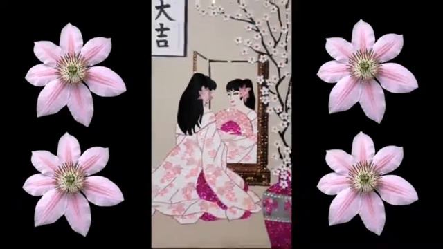 Картина из пайеток "Девушка перед зеркалом" смотреть онлайн