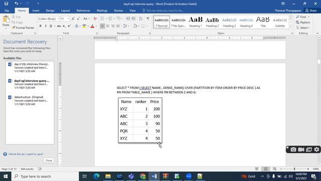 4 DATA ENGINEERING | SQL Interview Preparation | DAY 4 |@Dream IT solutions смотреть онлайн