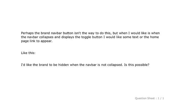 HTML : Hide bootstrap navbar brand and only display centered when navbar is collapsed смотреть онлайн