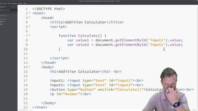 4. Website Design - JavaScript (Addition Calculator) смотреть онлайн