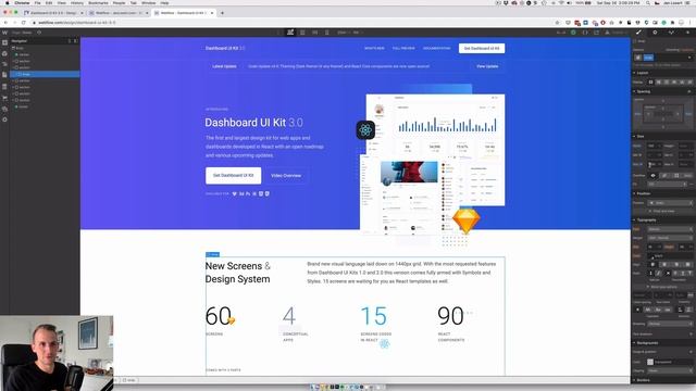 Project Overview - Dashboard UI Kit 3.0 Landing Page (Webflow/Sketch Case Study) смотреть онлайн
