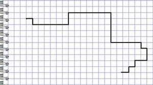 Танк. Графический диктант по клеточкам.