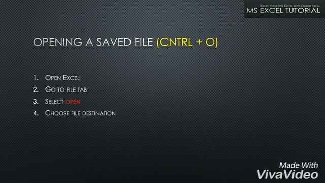 How to Open an MS Excel file ?? смотреть онлайн