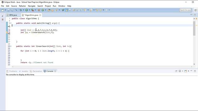 Core Algorithms - Linear Search: Java смотреть онлайн
