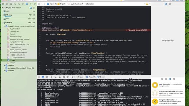 Ошибка unrecognized selector sent to instance смотреть онлайн