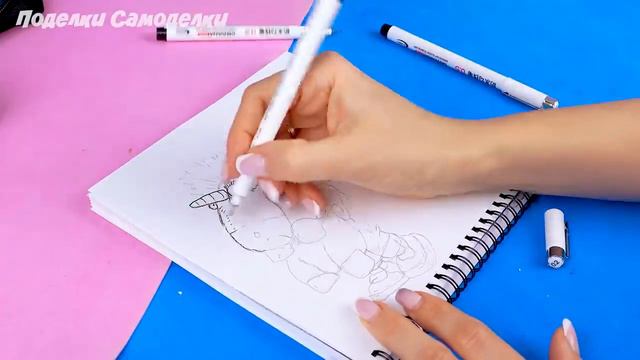 Распаковка посылки от маркеров ARTISTIKS - скетчи вместе с каналом Поделки Самоделки смотреть онлайн