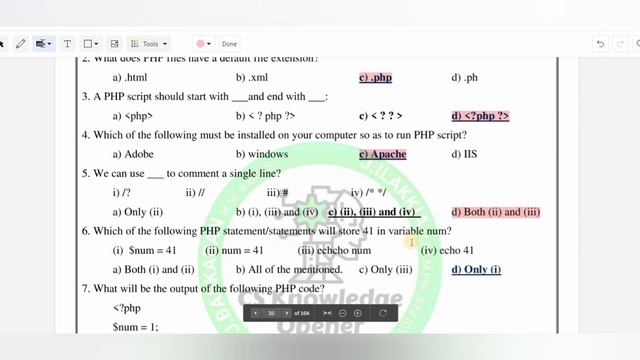 12th ComputerApplications one mark Explanation in Introduction to Hypertext Pre processor|ch:4| смотреть онлайн