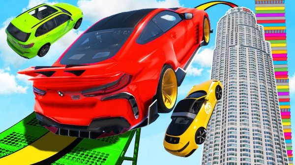 КАК ВЫСОКО СЛУЧАЙНАЯ ЧИТ ТАЧКА УЛЕТИТ С ТРАМПЛИНА В GTA 5 ONLINE? ЭКСПЕРИМЕНТЫ В ГТА 5 ОНЛАЙН!