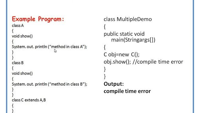 Multiple Inheritance in java in Telugu || JAVA in Telugu Lecture-27 смотреть онлайн