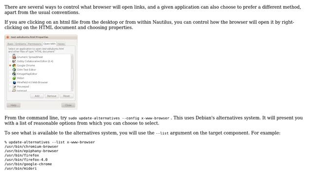 Ubuntu: How do I reset gnome-open/xdg-open to actually open with my preferred browser? смотреть онлайн