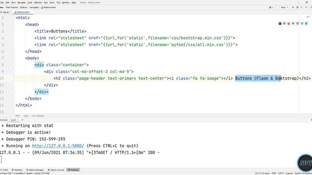 Buttons Using (Flask & Bootstrap) ? | Tamil смотреть онлайн