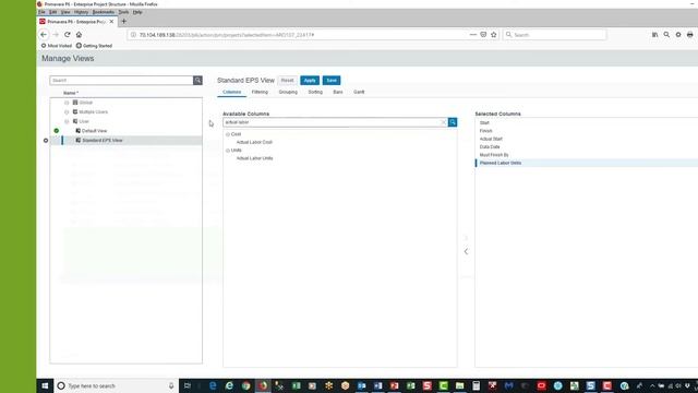 Primavera P6 EPPM Adding Colums to EPS смотреть онлайн