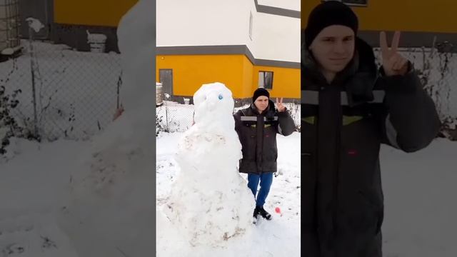 Снеговик #зима #снег смотреть онлайн