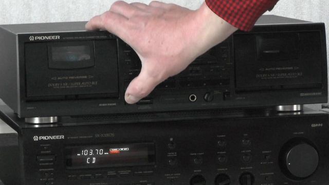 Кассетная дека Pioneer CT-W703 после профилактики проверка записи#поступление аудиокассет №6 в 2023 смотреть онлайн