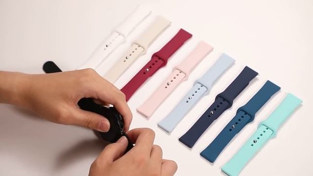 Ремешок силиконовый 20mm с застежкой как у Apple Watch смотреть онлайн