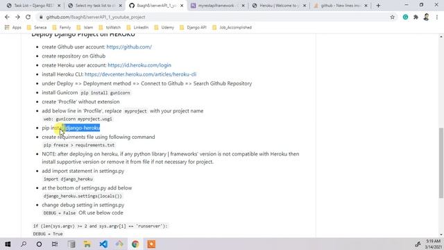 Deploy Django Project on Heroku | Deploy Rest API on Heroku смотреть онлайн