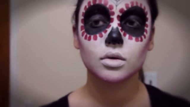 BLOOD RED CATRINA SUGAR SKULL Tutorial смотреть онлайн