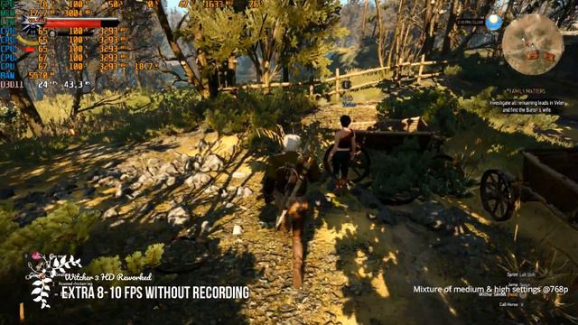 Witcher 3 HD Reworked Mod Gameplay on GT 1030 смотреть онлайн